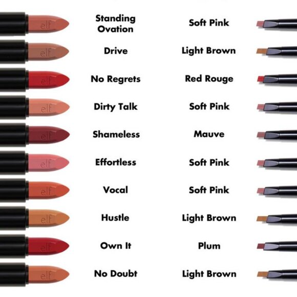 Brand New e.l.f. O Face Satin Lipstick in Shade of "Dirty Talk". Bundle & Save! - Picture 5 of 8